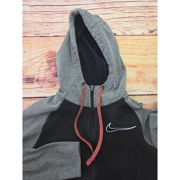 Nike Therma-Fit Mens Black & Gray Full-Zip Hooded Jacket Medium - Picture 5 of 9